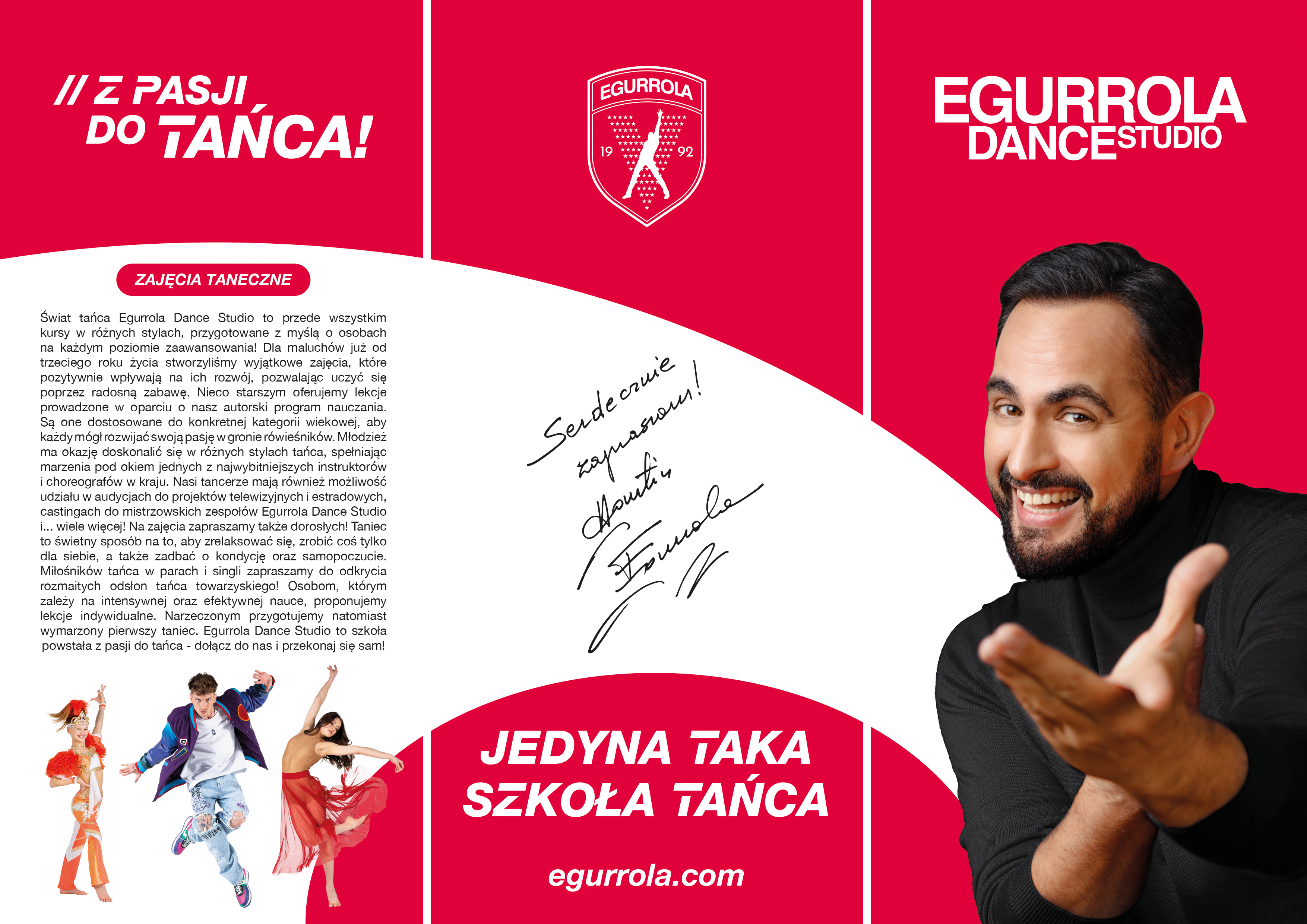 Awers folderu egurrola dance studio